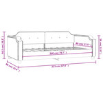 vidaXL Lit de repos gris foncé 80x200 cm tissu