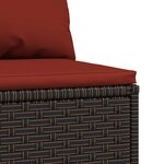 vidaXL Canapés centraux de jardin coussins 2Pièces marron résine tressée