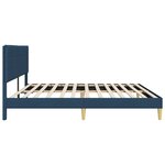 vidaXL Cadre de lit avec tête de lit Bleu 200 x 200 cm Tissu
