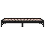 vidaXL Lit coulissant sans matelas noir 2x(90x200) cm
