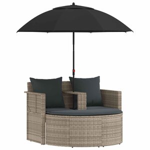 vidaXL Canapé de jardin 8 pc polyrotin Gris clair et gris foncé