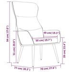 vidaXL Chaise de relaxation Gris foncé Tissu