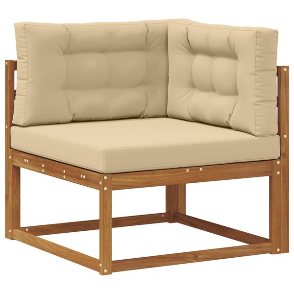 vidaXL Canapé d'angle extérieur Bois d'Acacia Massif Naturel