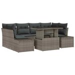 vidaXL Ensemble de canapé de jardin 7 Pièces Gris 100 x 55 x 73 cm