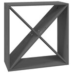 vidaXL Armoire à vin Gris 62x25x62 cm Bois de pin massif
