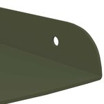 vidaXL Étagère flottante avec étagère 4 Pièces Vert olive 24 x 24 x 2 cm