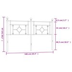 vidaXL Tête de lit métal blanc 160 cm