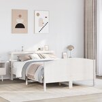 vidaXL Cadre de lit sans matelas blanc 120x190 cm bois de pin massif