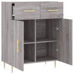 vidaXL Buffet sonoma gris 69 5x34x90 cm bois d'ingénierie