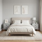vidaXL Cabinet de chevet 2 pc Gris béton 43 x 34 5 x 48 cm