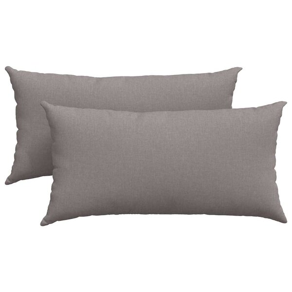 vidaXL Coussins de canapé 2 pc tissu Taupe 80 x 40 cm
