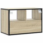 vidaXL Meuble TV chêne sonoma 60x31x39 5 cm bois d'ingénierie et métal