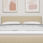 tête de lit LED design simple vert clair et gris 72 cm en velours côtelé