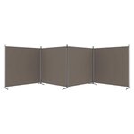 vidaXL Cloison de séparation 4 panneaux Anthracite 698x180 cm Tissu