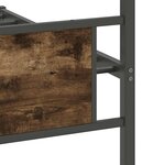 vidaXL Cadre de lit sans matelas chêne fumé 100x200 cm bois ingénierie