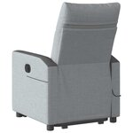 vidaXL Fauteuil de massage inclinable Gris clair Tissu
