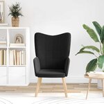 vidaXL fauteuil Noir 62 x 67 x 95 5 cm Tissu Sherpa