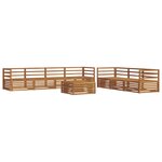 vidaXL Ensemble de canapés d'extérieur 8 Pièces Naturel