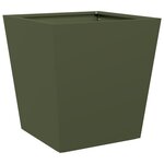 vidaXL Jardinières 2 Pièces vert olive 40x40x40 cm acier