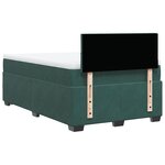 vidaXL Sommier à lattes de lit et matelas Vert foncé 120x200cm Velours