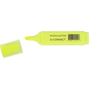 Surligneur tracé 2/5 mm pointe biseautée couleurs éclatantes jaune Q-CONNECT