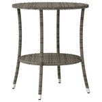 vidaXL Ensemble de bistro 3 Pièces avec coussins gris résine tressée