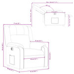 vidaXL Fauteuil inclinable électrique Rouge bordeaux Similicuir
