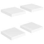 vidaXL Étagères murales flottantes 4 Pièces blanc 23x23 5x3 8 cm MDF