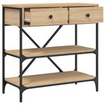 vidaXL Table console chêne sonoma 75x34 5x75 cm bois d'ingénierie