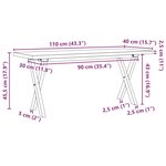vidaXL Table basse cadre en X 110x40x45 5 cm bois de pin massif fonte