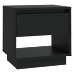 vidaXL Table de chevet Noir 45x34x44 cm bois d'ingénierie