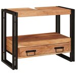 vidaXL Armoire de coiffeuse avec tiroir Marron Bois d'Acacia Massif