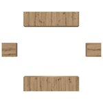 vidaXL Ensemble meuble TV 6 Pièces Chêne artisanal Bois d'ingénierie