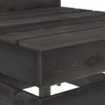 vidaXL Salon de jardin 3 Pièces Bois de pin imprégné de gris