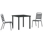 vidaXL Ensemble de salle à manger pour jardin 3 Pièces Anthracite