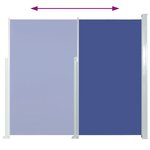 vidaXL Auvent latéral rétractable de patio 120x500 cm Bleu