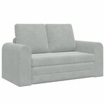 vidaXL Canapé-Lit 60cm Gris clair Velours