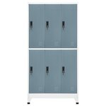 vidaXL Armoire à casiers Gris clair et gris foncé 90x45x180 cm Acier