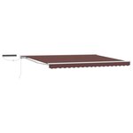 vidaXL Auvent rétractable électrique Marron et blanc 4 × 3 5 m