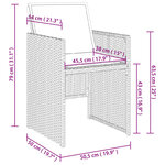 vidaXL Ensemble à manger de jardin et coussins 9 Pièces beige Poly rotin