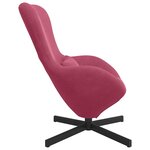vidaXL Fauteuil œuf Bordeaux 63 x 73 x 90 cm Velours