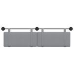 vidaXL Tête de lit suspendue Gris clair Tissu
