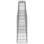 vidaXL Paniers à gabions arqués 25 Pièces 400x30x80/100 cm Fer galvanisé