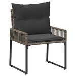 vidaXL Ensemble de meubles d'extérieur 7 Pièces Gris et Gris foncé
