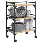 vidaXL Chariot de cuisine Chêne Sonoma 50 x 35 x 75 5 cm