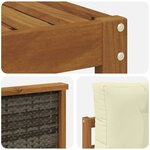 vidaXL Ensemble de canapés d'extérieur 5 pc Naturel et Crème