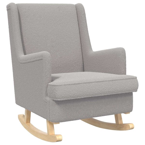 vidaXL Chaise à bascule Gris clair 62 x 80 x 85 cm Bouclé