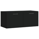 vidaXL Armoire murale noir 80x36 5x35 cm bois d'ingénierie