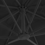 vidaXL Parasol de jardin avec base portable anthracite