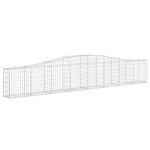 vidaXL Paniers à gabions arqués 15 Pièces 400x30x60/80 cm Fer galvanisé